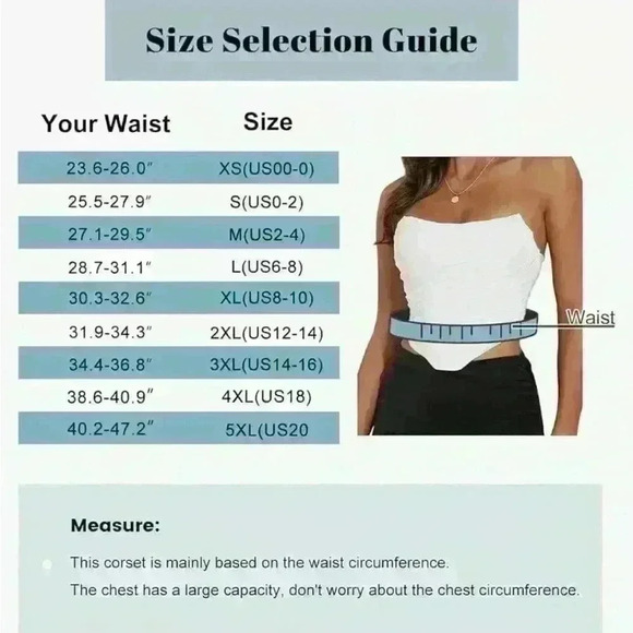 Strapless Open Back Boned Mesh Bustier Zip Back Corset Bodycon top Size L - Picture 11 of 12